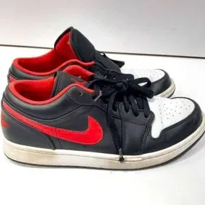 NIKE Air Jordan AJ 1 Low red black boys men size 6.5 Youth sneakers shoes ball