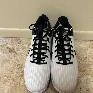 Nike Alpha Menace Strong Football Cleats Mens Sz 13 White Black IB2572-100 New