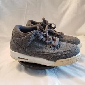 Nike Boys Air Jordan 3 (GS) 861427-004 Gray Basketball Shoes Sneakers Size 7Y