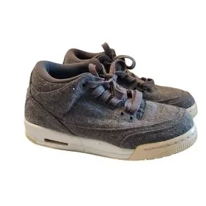 Nike Boys Air Jordan 3 (GS) 861427-004 Gray Basketball Shoes Sneakers Size 7Y