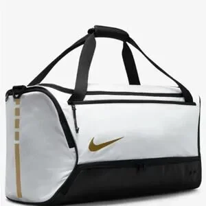 Nike Hoops Elite Duffel Bag White Black Men’s 57L Sportswear Gym Travel Holdall