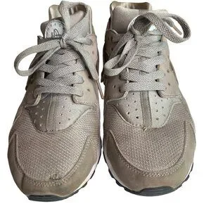 NIKE HUARACHE RUN GS Boys Cobblestone Cobblestone-white-black Youth Size 6.5