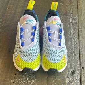 Nike Kids Air Max Shoes - White Blue Yellow