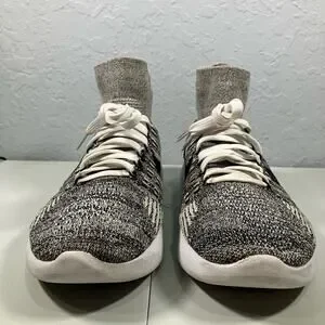 Nike Lunarepic Flyknit Running Shoes Oreo White/Black Size 6