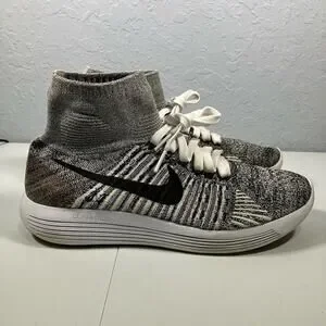 Nike Lunarepic Flyknit Running Shoes Oreo White/Black Size 6