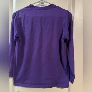 Nike Purple Long Sleeve Tee With Basketball Graphic
