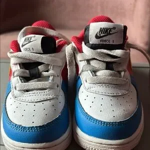 Nike Red And Blue Sneakers Classic Low-Top Custom UNO Design