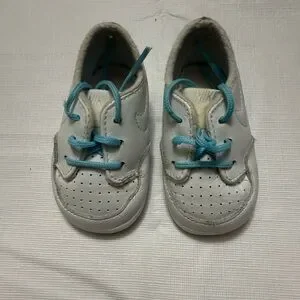 Nike White and Blue Baby Walker Sneakers