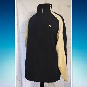 Nike Windbreaker Men’s Size L Blue/White Full Zip Nike Logo with a polyester cot