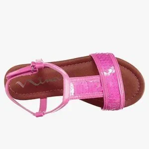 Nina Pink Sequin Sandals Size 1