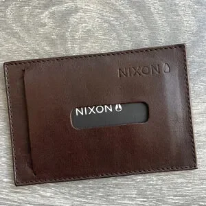Nixon Stealth Slim Card Wallet Dark Brown