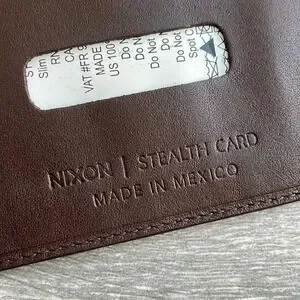 Nixon Stealth Slim Card Wallet Dark Brown