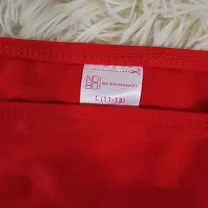 No Boundaries Red Bikini Bottom