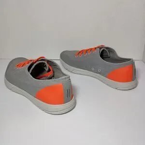 Nobull Canvas Trainer Men's Size 10 Women's 11.5 Workout Gym Shoes Grey Orange
