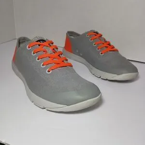 Nobull Canvas Trainer Men's Size 10 Women's 11.5 Workout Gym Shoes Grey Orange