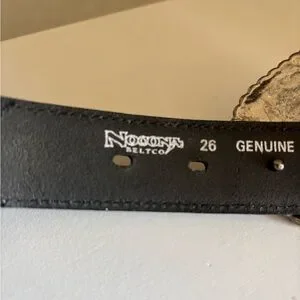 NOCONA BELT COMPANY WESTERN LEATHER Kids Belt. Size 26 Justin Boots Belt Buckle