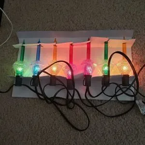 Noma Bubble Lites Vintage Working Crystal Multi Color Christmas Nostalgia 7 Set