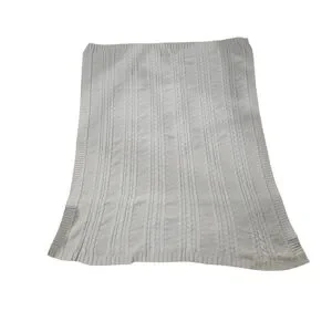 Nordstrom Baby Soft Blue Cable Knit Throw 30 In By 40 In NWOT