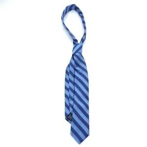 Nordstrom Kids Boys Blue Checkered Stripe Twill Wool Silk Neck Tie