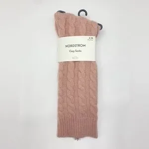 Nordstrom Pink Cozy Socks 6-10