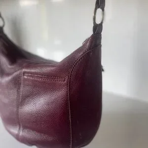 Nordstrom The Sak Rich Burgundy Merlot Leather Hobo Shoulder Sling Bag