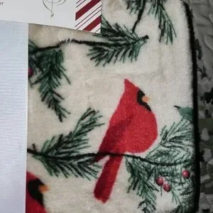 NORTHPOLE Velvet Plush Throw - Red And Cream