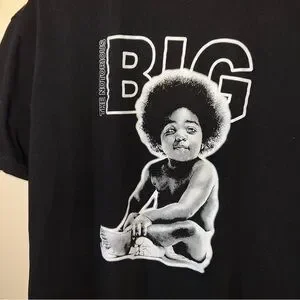 Notorious B.I.G. Biggie Smalls Graphic T-shirt Men’s Black And White Size 2XL