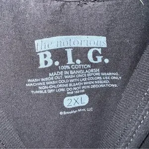 Notorious B.I.G. Biggie Smalls Graphic T-shirt Men’s Black And White Size 2XL