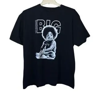 Notorious B.I.G. Biggie Smalls Graphic T-shirt Men’s Black and White Size 2XL