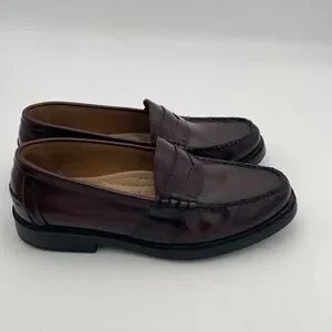 Nunn Bush Burgundy Leather Penny Loafers Mens 10M Casual Event Office Grandpa