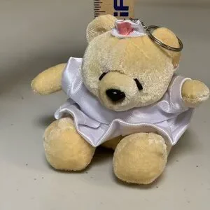 Nurse BEar Keychain In White Uniform Cap Aid Health Sick Hospital