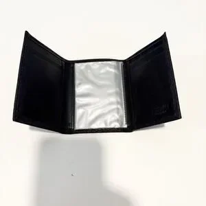 NWOT Dooney & Bourke Trifold Wallet Black Leather $117.00 Made In USA