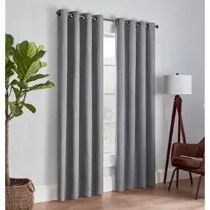 NWOT Eclipse Light Gray Blackout Rowland Curtain Panel (1) - 52x84