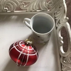 NWOT Holiday Ornament & Holly Mug