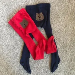 NWOT Lot Of 2 Baby Gap Tights Size 4-5 Years
