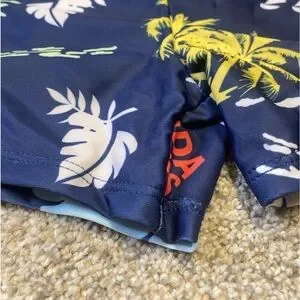 NWOT - Men’s Quick Drying Fabric Casual Board Shorts (Peacock Blue / Small)