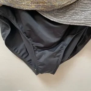 NWOT Miracle Suit Silver & Grey Metallic Strapless One Piece Swimsuit