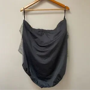 NWOT Miracle Suit Silver & Grey Metallic Strapless One Piece Swimsuit