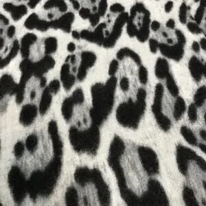 NWOT Pretty Persuasions Gray Black Cheetah Print Fringe Hem Scarf