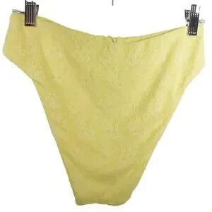NWOT Sample Andie Women's Lace Bikini Bottom Limeade Yellow Small 3178-O