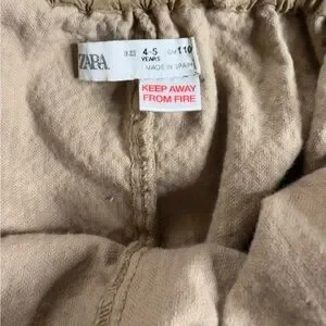 NWOT Zara Kids Corduroy Jumpsuit Overalls Beige Size 4–5 Years (110 Cm)