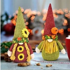 NWT 2 Gnomes Fall Halloween Thanksgiving Christmas Decorations NWT 2 Gnomes Fall Halloween Thanksgiving Christmas Decorations