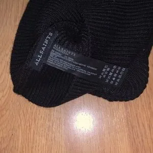 NWT AllSaints Embroidered Script Logo Beanie