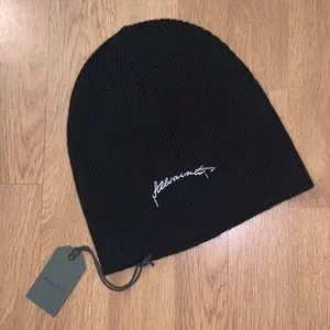 NWT AllSaints Embroidered Script Logo Beanie