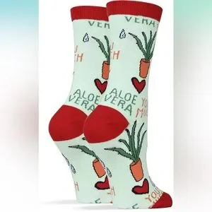 NWT "Aloe You Vera Much" Succulent Socks