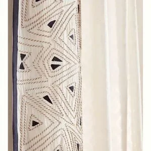 NWT Anthropologie Sketched Edge Curtain 50"x108"