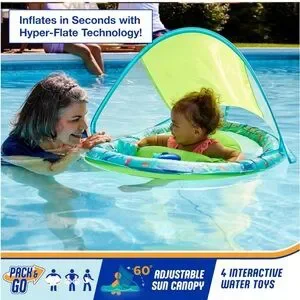 NWT baby Pool Float with Canopy & UPF Protectioninfant and toddler 9-24 months