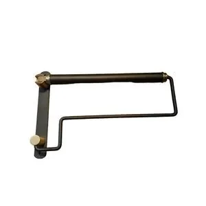 NWT Bathroom accessories Hinged Folding Towel Holder. Metal W/ Brass accents