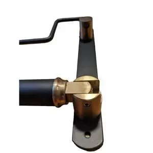 NWT Bathroom accessories Hinged Folding Towel Holder. Metal W/ Brass accents