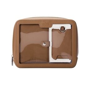 NWT Beis Travel Passport And Luggage Tag Set In Camel Tan